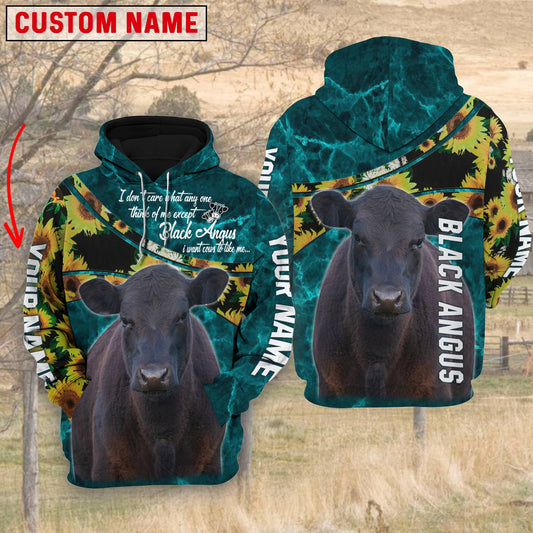 Joycorners Customized Name And Cattle Breed Sunflower 3D Hoodie