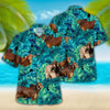 Joycorners Brahman Tropical Hawaiian Palm Leaves All Over Printed 3D Hawaiian Shirt