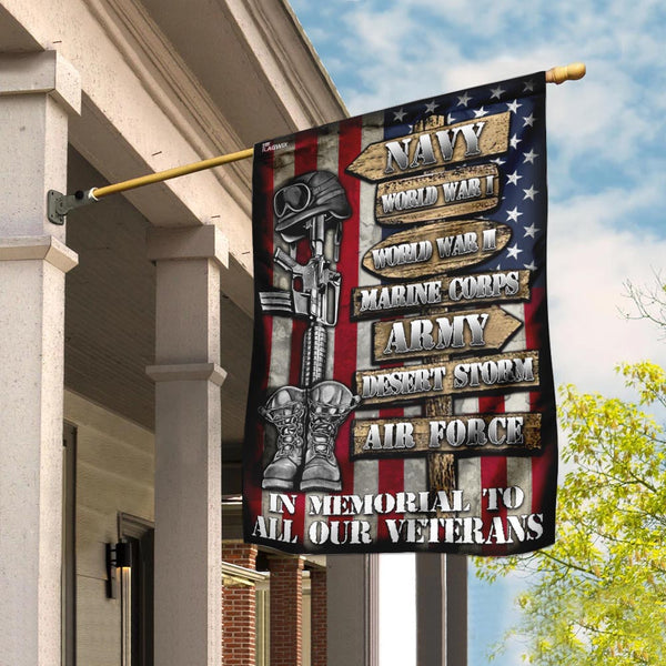 Joycorners Veteran – In Memorial To All Our Veterans Flag All Over Printed Flag