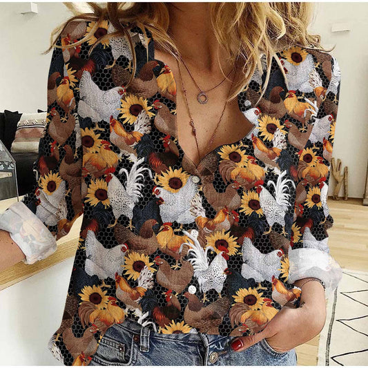 Joycorners Chicken Breed Casual Shirt TT4