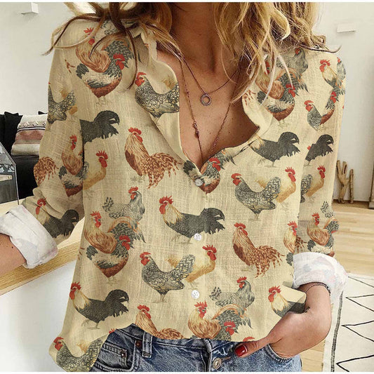 Joycorners Chicken Breed Casual Shirt TT15