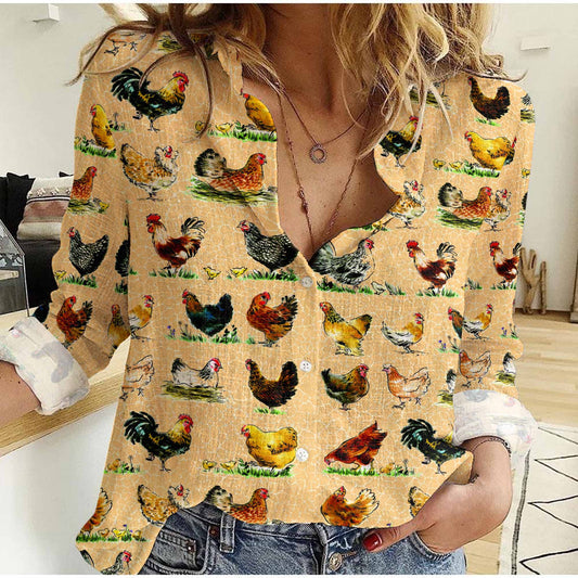 Joycorners Chicken Breed Casual Shirt TT11