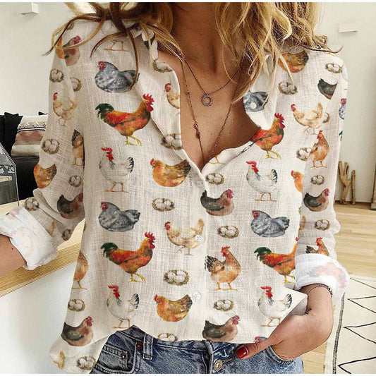 Joycorners Chicken Breed Casual Shirt TT14