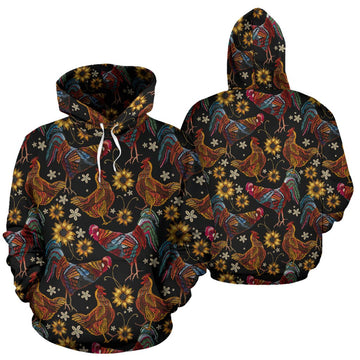 Joycorners Chicken Embroidery Style 3D Shirt