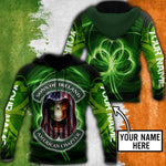 3D All Over Printed Skull Irish St Patrick Day Unisex Shirts Custom Name