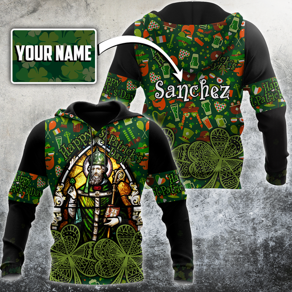 Customize Name Happy Patrick's Day Hoodie For Men And Women