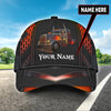 Joycorners Personalized Name Orange Trucker Classic Cap