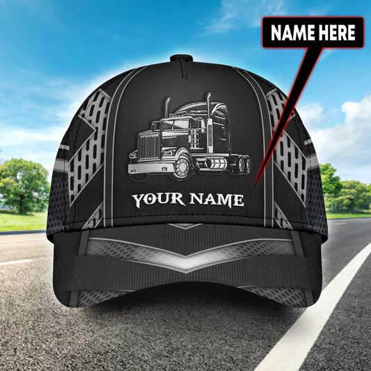 Joycorners Personalized Name Black 03 Trucker Classic Cap