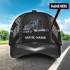 Joycorners Personalized Name Black 02 Trucker Classic Cap