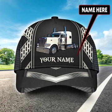 Joycorners Personalized Name White Trucker Classic Cap