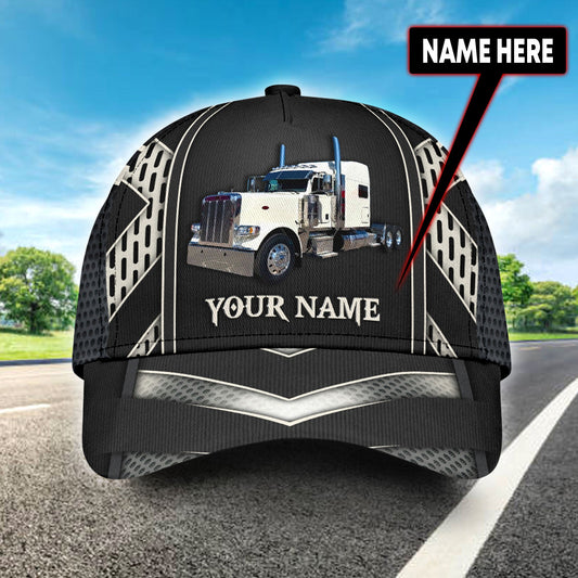 Joycorners Personalized Name White Trucker Classic Cap