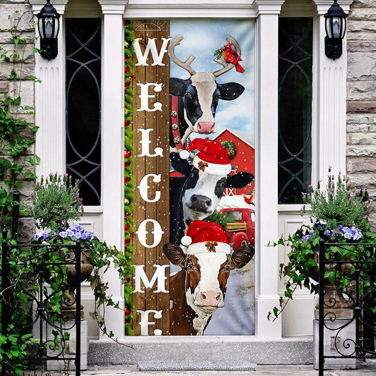 Joycorners Christmas Cow Door Cover