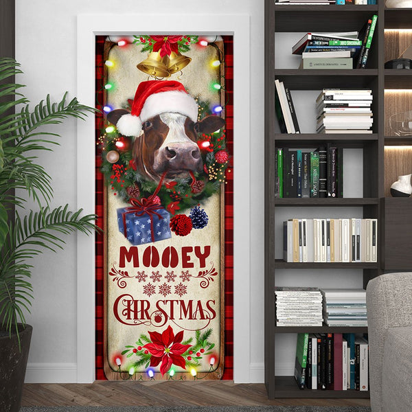 Joycorners Farm Cattle Mooey Christmas Door Cover