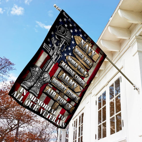 Joycorners Veteran – In Memorial To All Our Veterans Flag All Over Printed Flag