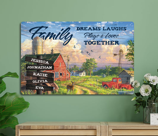 Joycorners Custom Names And Date Wood Sign - Family Home Decor