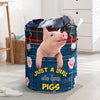 Joycorners JUST A GIRL WHO LOVES PIGS Laundry Basket