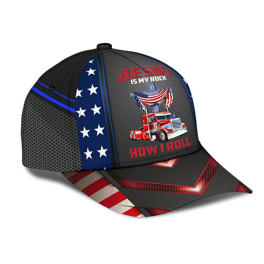 Joycorners Personalized Name American Flag 03 Trucker Classic Cap