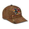 Joycorners Billiard Personalized Name Brown Cap