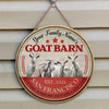 Joycorners Goat Live Like Someone Left The Gate Open Custom Happy Halloween Wooden Sign