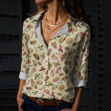 Joycorners Hat Pattern Casual Shirt