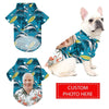 Joycorners Personalized Photo Tropical Plants Black All Over Printed 3D Dog Hawaiian shirt