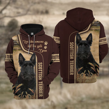 Joycorners Scottish Terrier Cattle All Over Printed 3D Hoodie