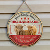 Joycorners Hereford Highland Live Like Someone Left The Gate Open Custom Happy Halloween Wooden Sign
