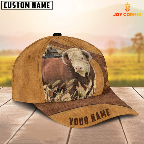 Joycorners Custom Name Farm Horned Hereford Cap