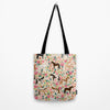 Joycorners Horses Floral Pattern Light Yellow All Over Printed 3D Tote Bag