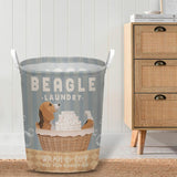 Joycorners Cute Beagle Dog Wash & Dry Laundry Basket