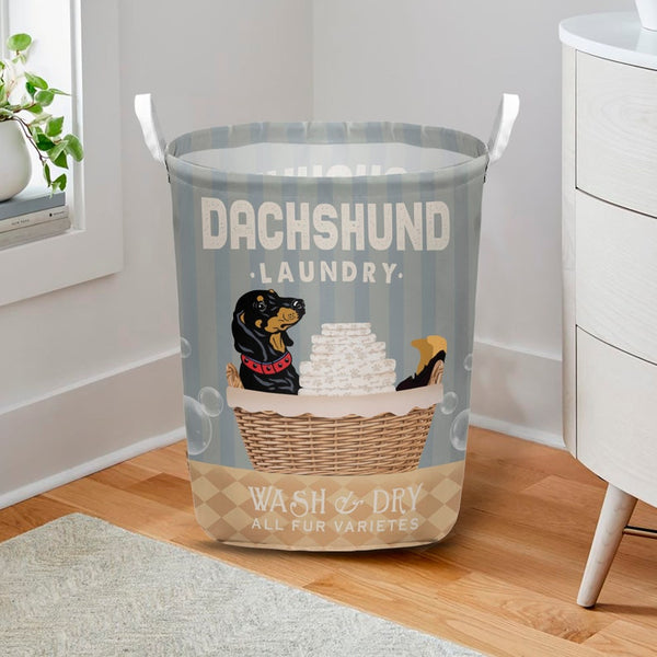 Joycorners Dachshund Wash & Dry Laundry Basket