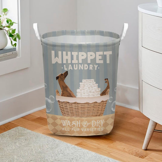 Joycorners Whippet Dog Wash & Dry Laundry Basket