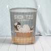 Joycorners Shih Tzu Dog Wash & Dry Laundry Basket