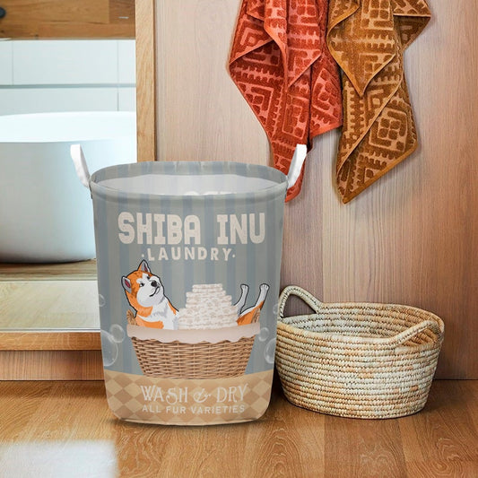 Joycorners Shiba Inu Dog Wash & Dry Laundry Basket