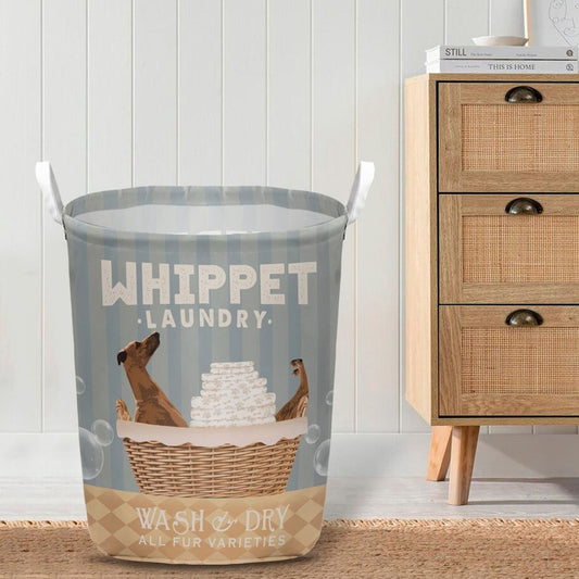 Joycorners Whippet Dog Wash & Dry Laundry Basket