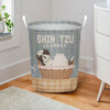 Joycorners Shih Tzu Dog Wash & Dry Laundry Basket