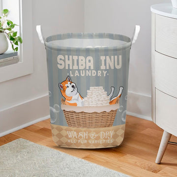 Joycorners Shiba Inu Dog Wash & Dry Laundry Basket