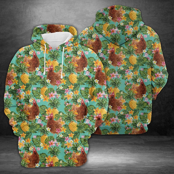 Joycorners Tropical Pineapple Chicken 3D Shirt