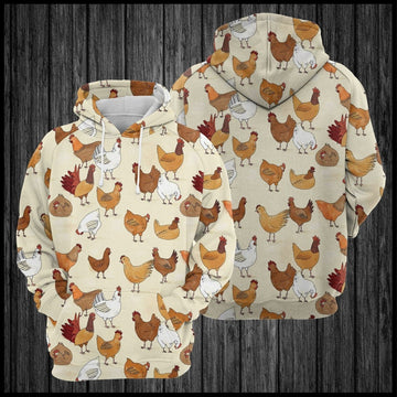 Joycorners Chicken Family 3D Shirt
