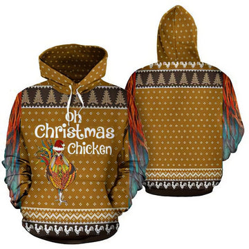 Joycorners Chicken Oh Christmas Pattern 3D Shirt