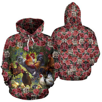 Joycorners Chicken And Rose 3D Shirt