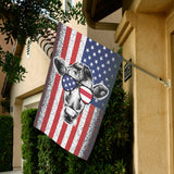 Joycorners Cattle With Glasses U.S Flag 2 All Printed 3D Flag