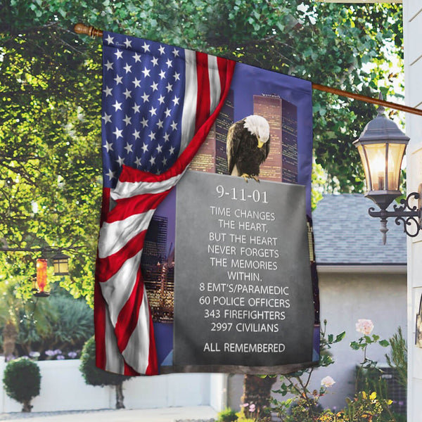 Joycorners 9 11 Never Forget Flag for Patriot Day Memorial All Printed 3D Flag
