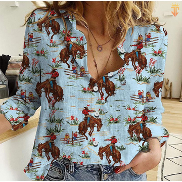 Joycorners Cowboy And Horse All Over Printed 3D Casual Shirt