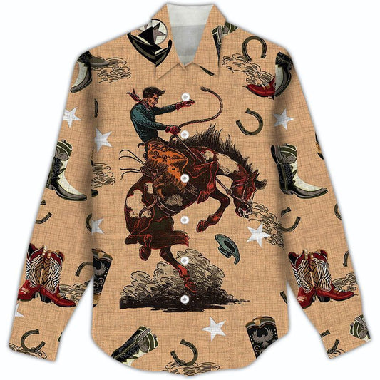 Joycorners Cowboy And Horse All Over Printed 3D Casual Shirt