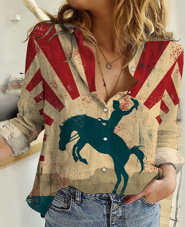 Joycorners Vintage Cowboy All Over Printed 3D Casual Shirt