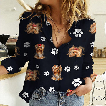 Joycorners Cute Yorkshire All Over Printed 3D Casual Shirt