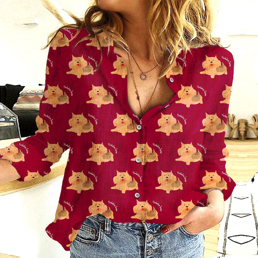 Joycorners Yorkshire Cute Pattern All Over Printed 3D Casual Shirt