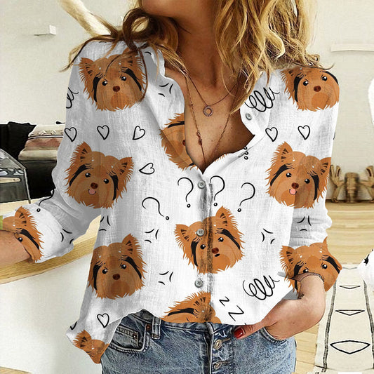 Joycorners Cute Yorkshire All Over Printed 3D Casual Shirt