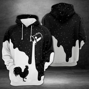 Joycorners Galaxy black & White Chicken 3D Shirt